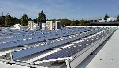 Montage systeem zonnepanelen voor plat dak landscape lage ballast