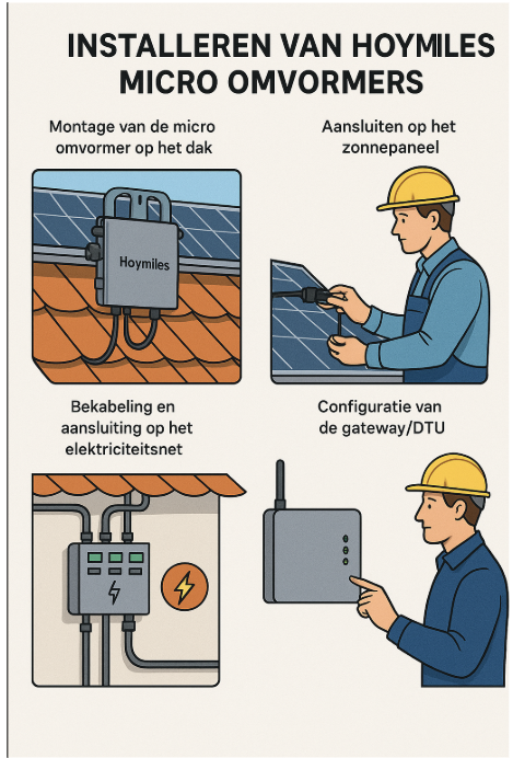  Installeren van Hoymiles micro omvormers