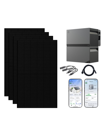Plug & play thuisbatterijen met zwarte zonnepanelen