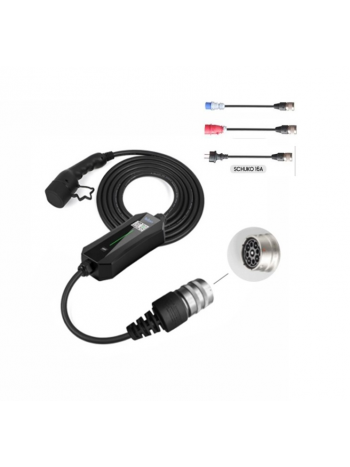 Universele oplader vaan onderweg, voor 230 en 400 volt. 