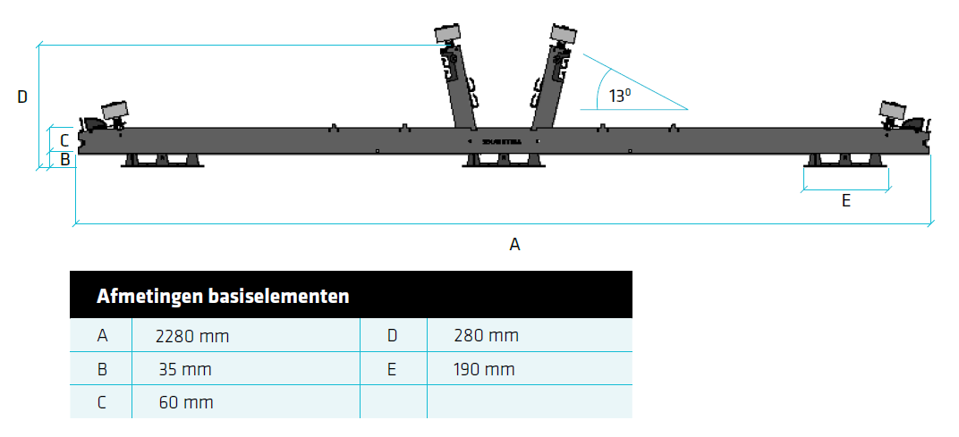 Solarstell oost-west montagesysteem t.b.v. zonnepanelen